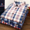 Langmeng new 2020 autumn spring mens plaid casual shirts long sleeve 100% cotton dress shirt men retro style camiseta masculina