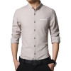 New Fashion Casual Men Shirt Long Sleeve Mandarin Collar Slim Fit Shirt Men Korean Business Mens Dress Shirts Men Clothes M-5XL