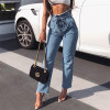 Muximux 2018 Autumn Denim Jeans Women High Waist Winter Jeans Femme Streetwear Tassel Straight Jeans Female Cowboy Denim Pants