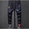 Summer Korean High Waist Loose Harem Pants Vintage Denim Jeans With Floral Print Large Size Capris Denim Jean XXXL 6XL 7XL