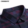 COODRONY Men Shirt Mens Business Casual Shirts 2017 New Arrival Men Famous Brand Clothing Plaid Long Sleeve Camisa Masculina 712