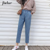 Jielur Harajuku S-5XL High Street Boyfriend Jeans for Women Korean Blue Jean Femme 2018 Plus Size Jeans High Waist Dropshipping