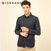 Giordano Men Shirt Solid Corduroy Casual Shirts Long Sleeves Pocket Hombre Clothes 2017 Mens Slim Fit Fashion Brand