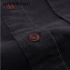 Giordano Men Shirt Solid Corduroy Casual Shirts Long Sleeves Pocket Hombre Clothes 2017 Mens Slim Fit Fashion Brand