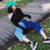 TWOTWINSTYLE Patchwork Jeans For Women High Waist Irregular Large Size Summer Denim Long Trousers 2018 Fashion Harajuku Clothing