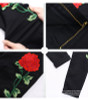 2118 Youaxon New High Waist Black Embroidery Jeans Without Ripped Woman Fashion Floral Denim Pants Trousers For Women Jeans