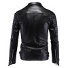 Vogue Anmi.Leather Jacket Men Turn-down Collar Jaqueta De Couro Masculina PU Mens Leather Jackets Skull Punk Veste Cuir Homme
