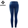 1884 Youaxon Women`s High Street Ripped Knees Strech Low Rise Denim Pencil Skinny Pants Trousers Femme Jeans For Women