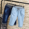 New Summer Denim Capris Short Jeans Woman 200 Pounds Stretch High Waist Jeans Feminino Lace Up Plus Size Jeans Harem Pants C4309