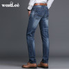 new brand men designer stretch casual straight leg denim jeans male regular fit cotton business trousers pants vaqueros hombre