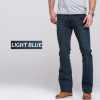 Mens Boot Cut Jeans Slightly Flared Slim Fit Famous Brand Blue Black jeans Designer Classic Male Stretch Denim jeans