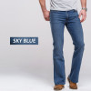 Mens Boot Cut Jeans Slightly Flared Slim Fit Famous Brand Blue Black jeans Designer Classic Male Stretch Denim jeans