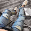 Skinny Ripped Jeans For Men Male Blue Motorcycle Jeans Denim Pants Fashion Brand Hole Biker Jeans Plus Size S-3XL