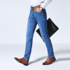 2018 Summer New Men's Thin Light Jeans Business Casual Stretch Slim Denim Jeans Light Blue Trousers Male Brand Pants Plus Size