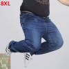 Elasticated waist oversized stretch jeans male plus size  loose big man trousers 2x-8x big yards