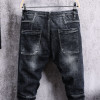 KSTUN Jeans Men Black Grey High Stretch Quality Brand 2018 Summer Ripped Drawstring Skinny Tapered Pockets Joggers Boys Pants