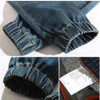 Tsingyi Denim Stretch Elastic Waist Jeans Men Blue Cargo Drawstring Harem Jeans Homme 100% Cotton Plus Size Full Length Pants 
