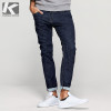 Spring Mens Denim Pants Spliced Blue Color Pockets Casual For Man's Wear Slim Fit Zipper New Jeans Male Brand Long Trousers 2382
