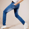 Autumn spring New Stretch Cotton Breathable Comfortable Jeans Fashion Casual Men's Lightweight Denim Trousers Male Black Blue