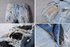 New Italy Style #523# Men's Distressed Destroyed Pants Embroidered Flares Patches Blue Skinny Jeans Slim Trousers Size 29-42