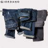 Giordano Men Stretchy Jeans Slim Tapered Jeans for Men Brand Washed Denim Pants Quality Clothing for Men