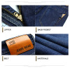 2019 New Men's Jeans Business Casual Jeans Regular Fit Straight Leg Stretch Jeans Long Trousers Elasticity Cotton Big Size 44 46