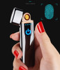 New thin usb charging lighter touch screen electronic cigarette lighters small rechargeable electric lighter windproof men gift