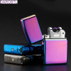 Electronic Cigarette lighter Windproof ultra-thin Metal pulse USB Rechargeable Flameless Electric Arc Cigar Cigarette Lighter