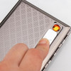 Stainless Steel Cigarette Case with Electronic Rechargeable Windproof Flameless USB Cigarette Lighter