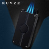 Metal Luxury Butane Torch Lighter Gas Jet 3 Flame Refillable Gas Lighter Windproof Pipe Cigar Inflatable Lighters Gift