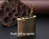 Zorro Gasoline Lighter Brass Material  Oil Petrol Refillable Cigarett Lighter For Smoking Flint Fire 