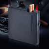 Safe Creative large-capacity multi-function automatic metal cigarette box with windproof lighter 20 pcs Cigarette Holder Case 