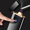 Double Arc USB Electronic Cigarette Lighter Plasma Chargeable Windproof Gift Lighter Touch Electricity Display Lighter