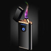 Double Arc USB Electronic Cigarette Lighter Plasma Chargeable Windproof Gift Lighter Touch Electricity Display Lighter