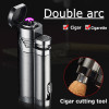 double Arc lighter USB Rechargeable X plasma lighter electric gadgets for men cigar lighter flameless