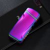 New Double Arc Lighter For Cigarette Smoking Rechargable Windproof Electronic USB Lighter Free Laser Logo 