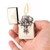  Cigarette Accessories Copper Material Cross Bow Engraving Metal Kerosene Lighter