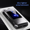 JOBON  Metal Flameless  Torch  Windproof Lighter Double Arc   Pulse Dice play screem Ligthers fingerprint Smoking lighter