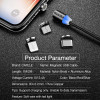 CAFELE 1M LED Magnetic USB Cable Magnet Plug USB Type C Micro USB IOS Plug for samsung huawei xiaomi iPhone Xs Xr X 8 7 6 Plus 5