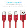 3 in 1 Micro USB Cable 2A Fast Charging Data Sync Quick Charger For Lightning iOS iPhone Mobile Phone Type C Cable For xiaomi