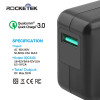 Rocketek Quick Charge QC 3.0 Travel Mobile Phone Fast USB Charger output3A 2.0 Compatible for Samsung Xiaomi 5 Huawei lg