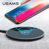 USAMS Qi Wireless Charger for iPhone X/XS Max XR 8 8 Plus 10W 5V2A Glass fast Wireless charging for Samsung S8 S9/S9+ Note 9 8