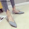 SUOJIALUN 2018 New Fashion Woman Flats Shoes Female Ballet Shoes Slip On Loafers Pointed Toe Casual Espadrilles Zapatos Mujer