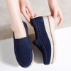 STQ 2019 Spring women flats shoes platform sneakers shoes leather suede casual shoes slip on flats heels creepers moccasins 3088