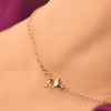 VOGUESS Delicate Butterfly Anklet Rose Gold Titanium Steel Chain Bracelet Women Girl Lover Barefoot Fashion Foot Chain Jewelry