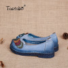 Tastabo Genuine Leather Flat Shoes Plus Size Real Leather Handmade Flats Loafers Female Solid Comfortable Casual Women Shoes 