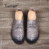 Tastabo Print Flower Flat Shoe Pregnant Women Shoe Mother Driving Shoe Female Moccasins Women Flats Hand-Sewing Shoes