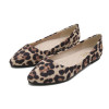 Women Flats Single Shoes  Soft Leather shoe Non-Slip Leopard Pointed Toe Shoes woman 33-43 