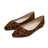Women Flats Single Shoes  Soft Leather shoe Non-Slip Leopard Pointed Toe Shoes woman 33-43 