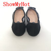 ShowMyHot Fashion Women lace polka dot Shoes Low Breathable Women Solid Color Flat Shoes Casual black point toe slip on Shoes